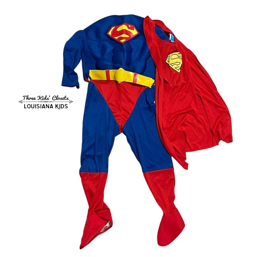 DC Comics Boys Superman Blue Red Costume with Yellow Belt